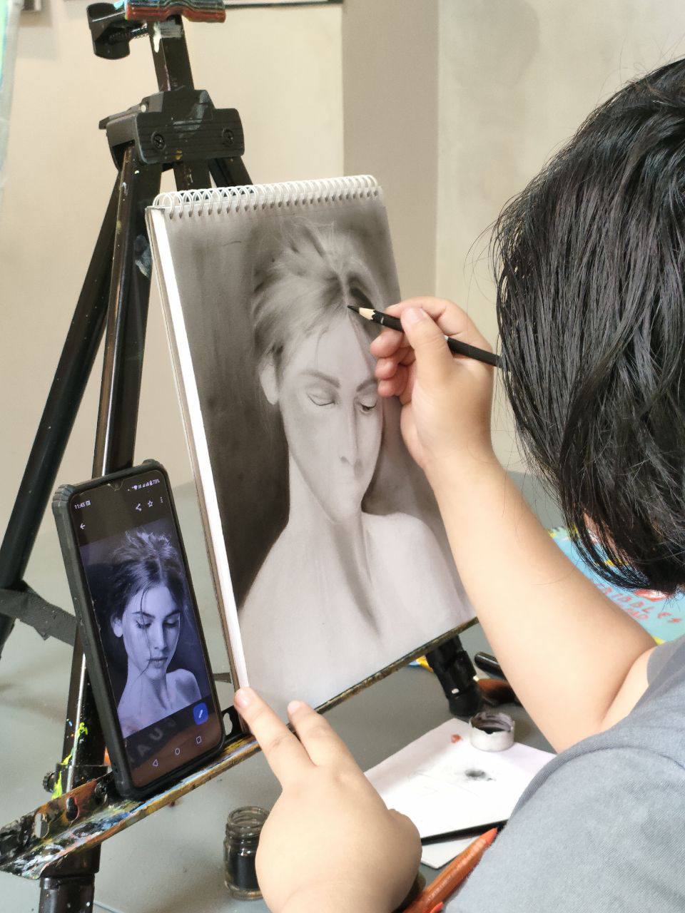 Artistic drawing process