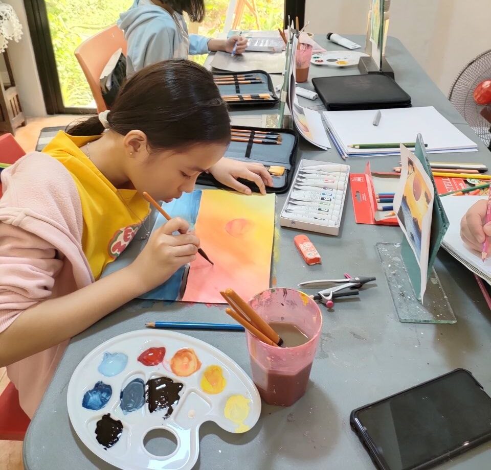 Artistic drawing process